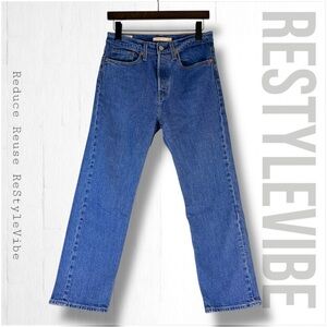 LEVI’S Women’s Size 27 Denim Jeans Wedgie Straight Style Button Fly Red Tab